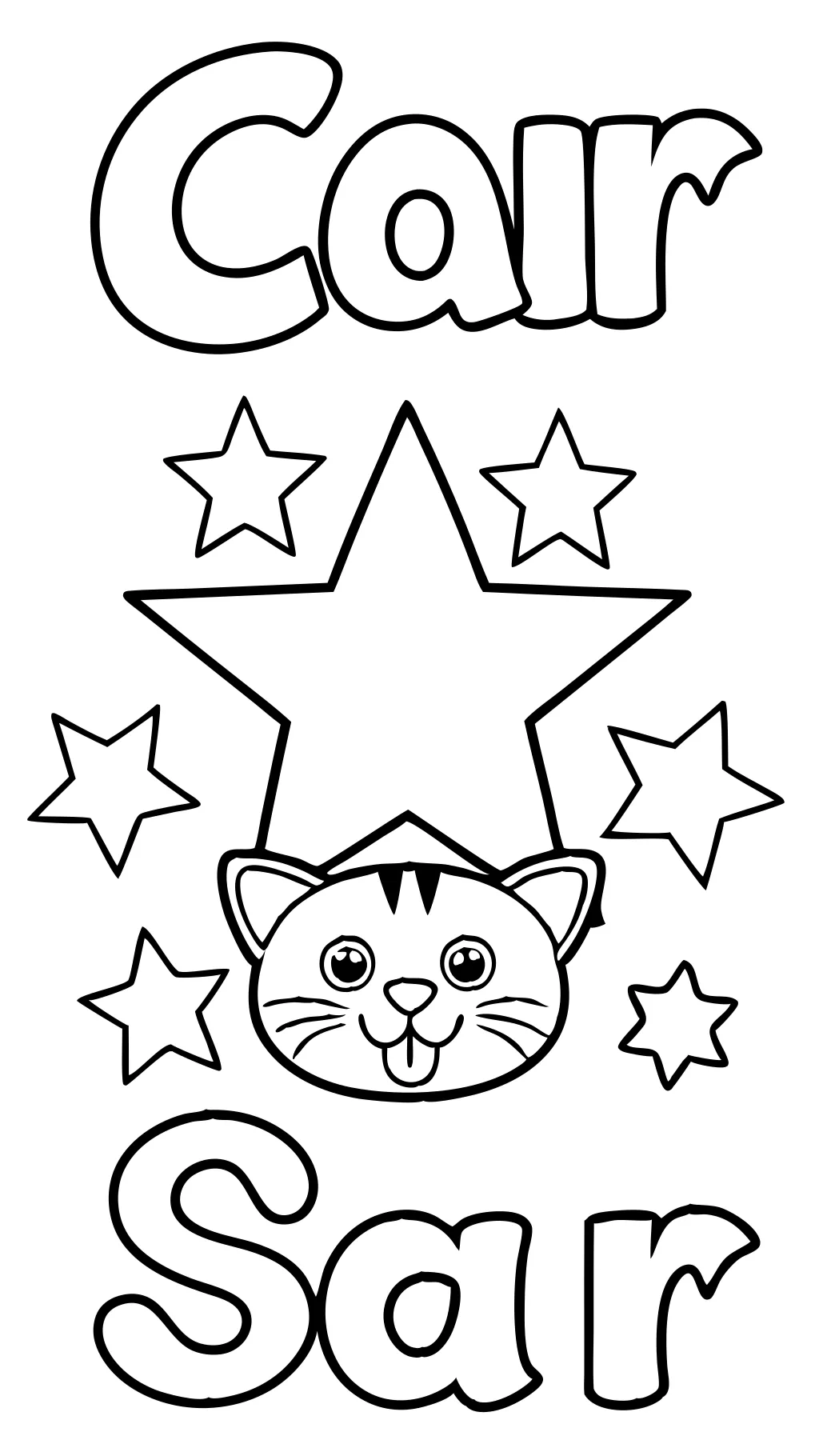 easy word coloring pages